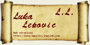 Luka Lepović vizit kartica